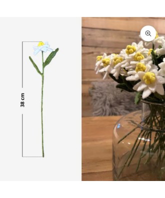 Fleur edelweiss en feutrine