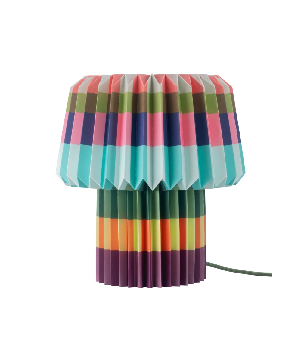 Lampe de table en papier plissé Anna Blocks