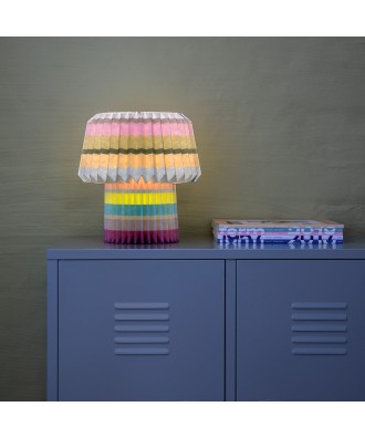 Lampe de table en papier plissé Anna Blocks