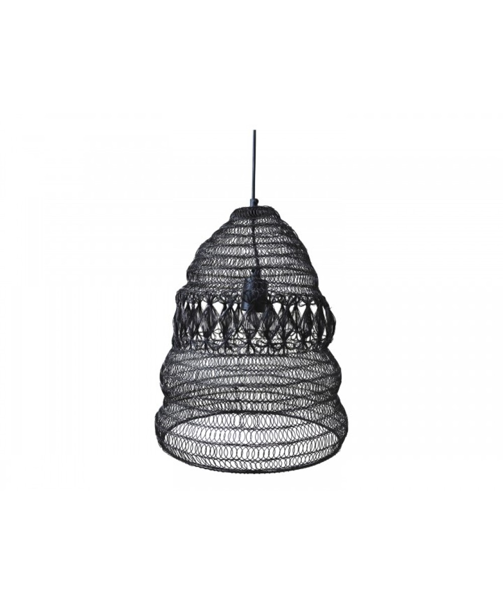 Lampe suspension en fil de fer