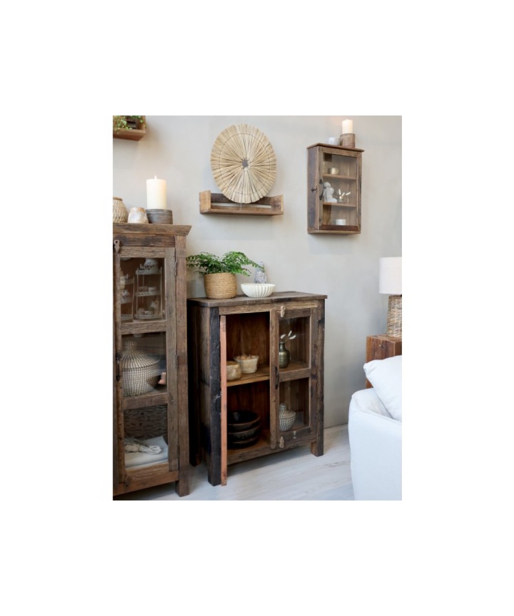 Meuble - Buffet - Armoire - Commode avec placards et portes vitrées