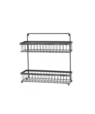 Meuble - Etagère en métal avec deux niveaux
