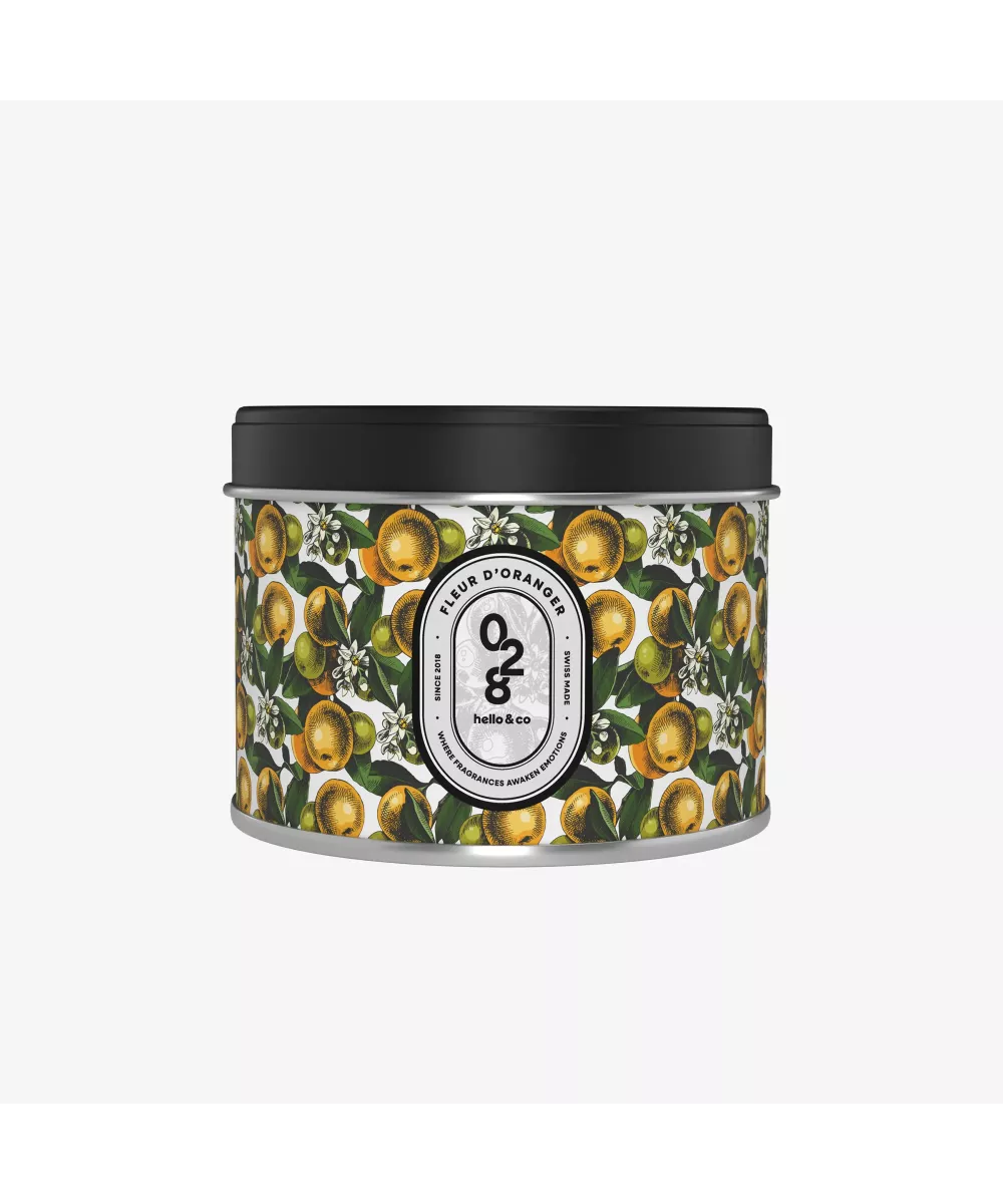 Bougie parfumée Fleur d'Oranger 180ml cire soja swiss made