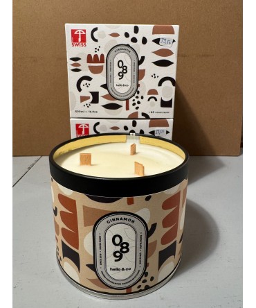 Bougie parfumée cinnamon 180ml cire soja swiss made