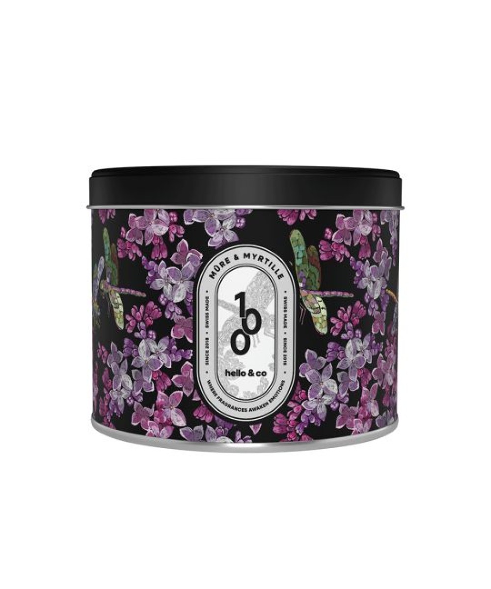 Bougie parfumée mûre & myrtilles 180ml cire soja swiss made