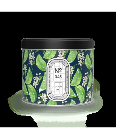 Bougie végétale parfumée 180ml cire soja senteur citron vert swiss made