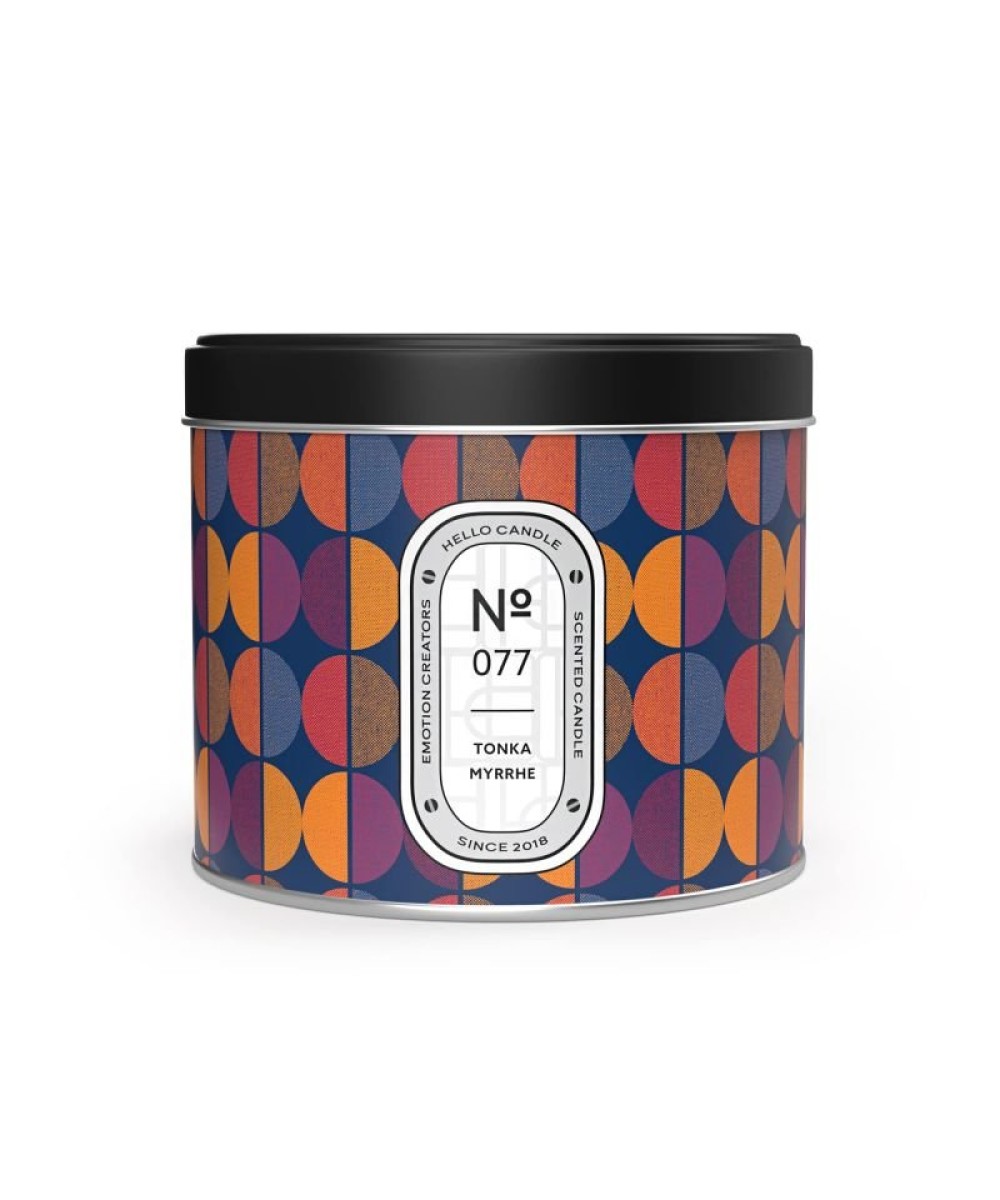 Bougie parfumée tonka myrrhe 500ml cire soja swiss made