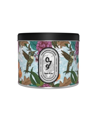 Bougie végétale parfumée 180ml cire soja senteur Caribbean amber swiss made