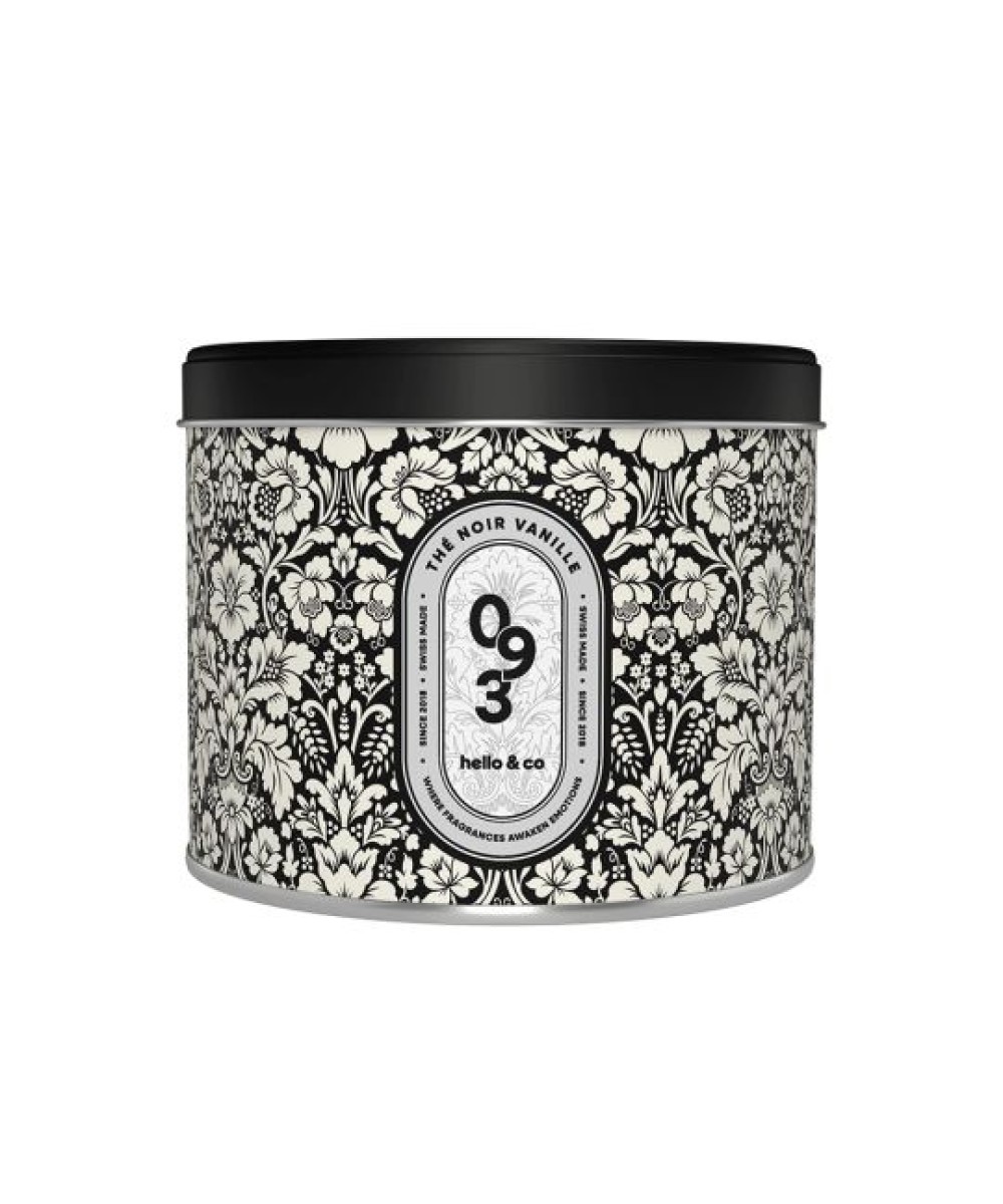 Bougie parfumée thé noir vanille 180ml cire soja swiss made