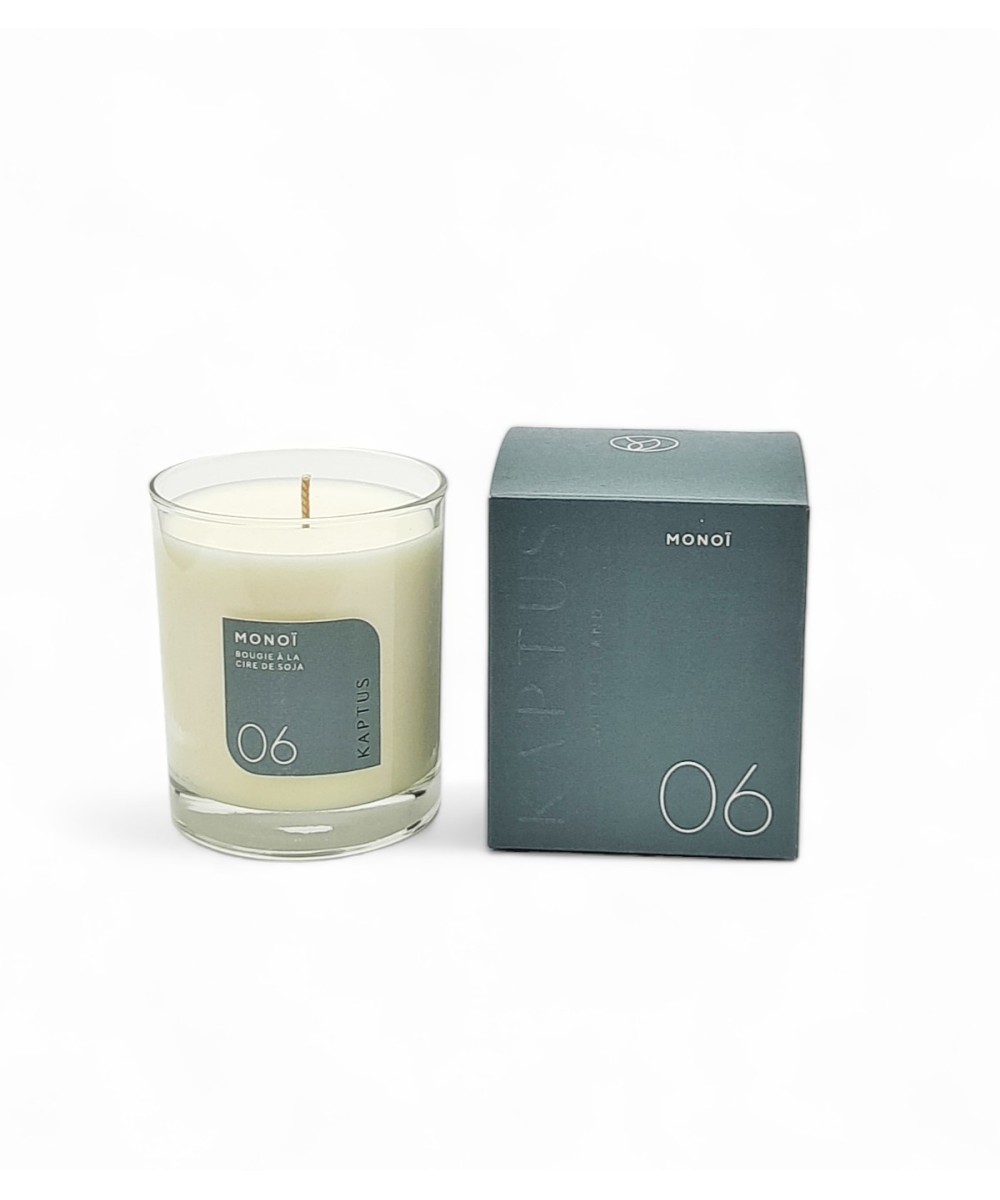 Bougie parfumée monoi cire soja swiss made