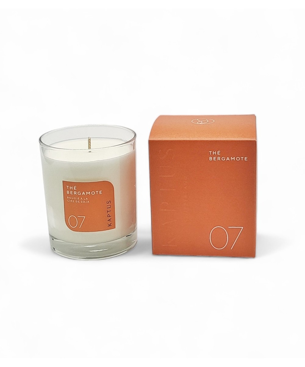 Bougie végétale parfumée cire soja thé bergamote swiss made