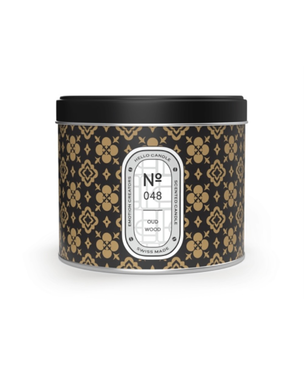 Bougie végétale parfumée cire soja senteur bois de oud swiss made