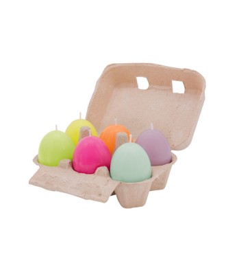 Bougie colorée en forme d'oeuf de Pâques