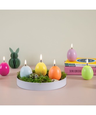 Bougie colorée en forme d'oeuf de Pâques