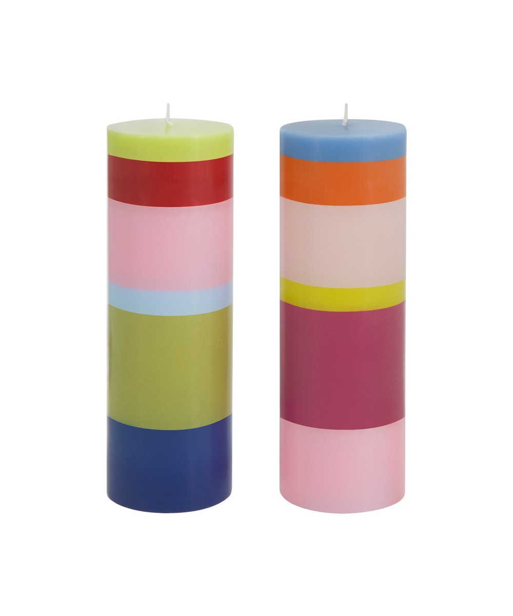 Bougies colorées pack de 2 100% stéarine Verona