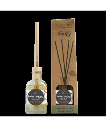 Diffuseur à bâtons en bois, senteur cannelle orange