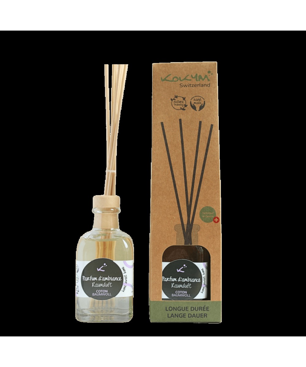 Diffuseur à bâtons en bois, senteur coton