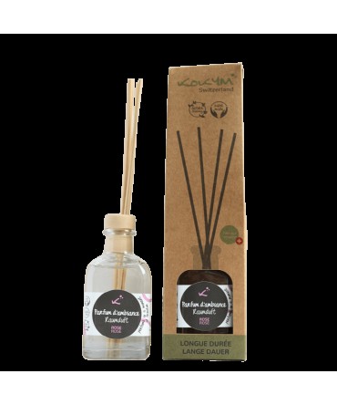 Diffuseur à bâtons en bois, senteur rose