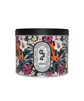 Bougie parfumée escapade à Tahiti 500ml cire soja swiss made