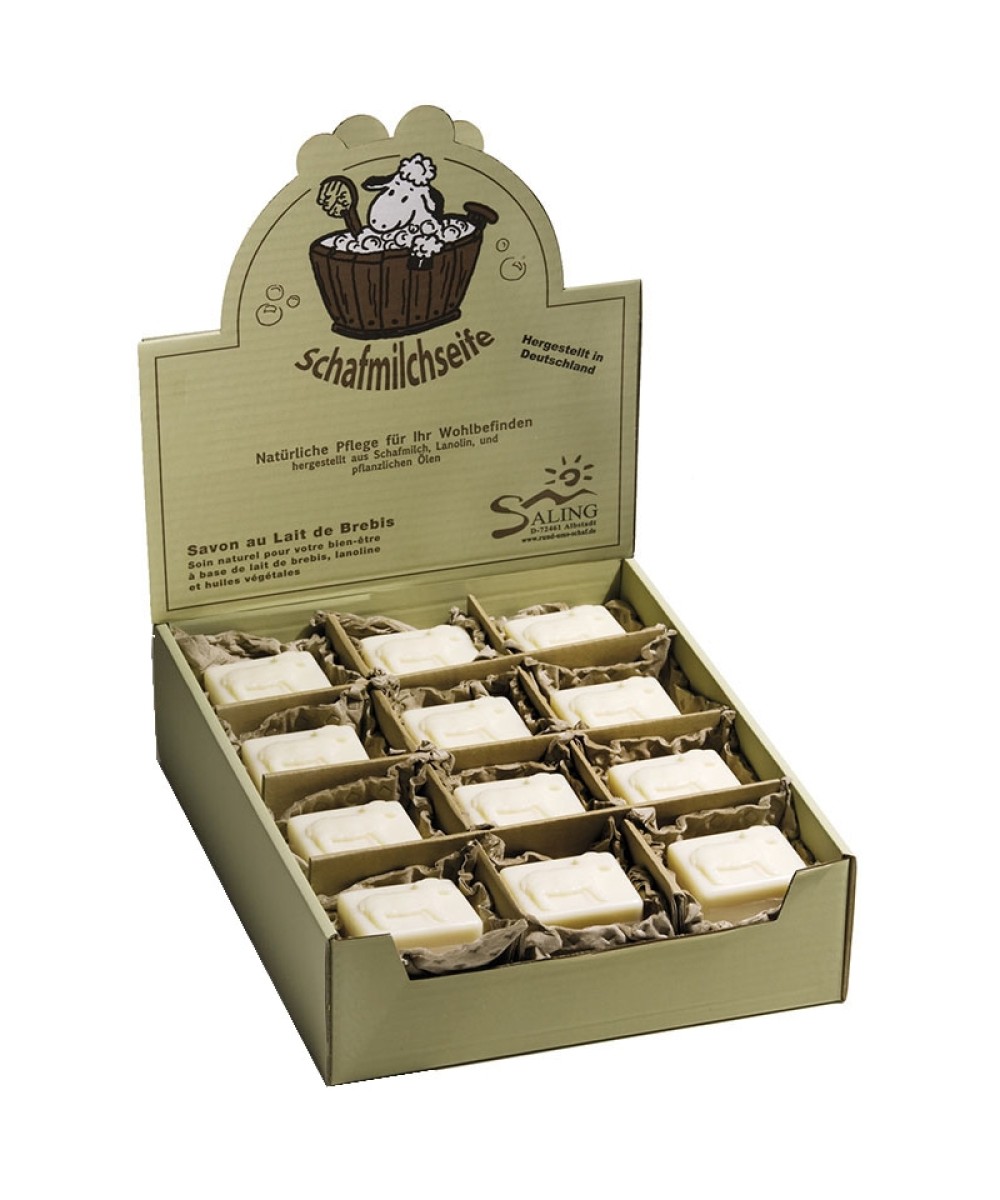 Savon au lait de brebis bio, lanoline, huiles végétales  95g