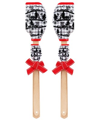 Spatules grande et petite en silicone design decoupage alpage