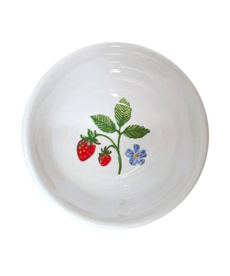Bol en porcelaine motif fraises