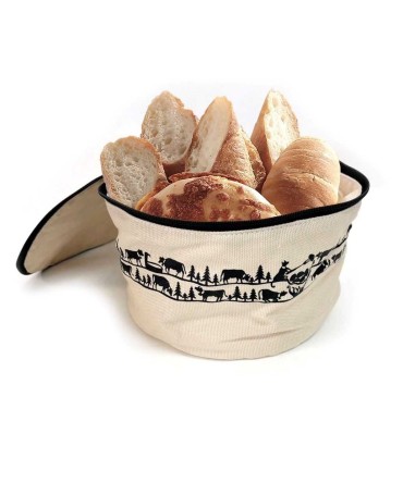 Corbeille à pain, toast ou pommes-de-terre couleur crème
