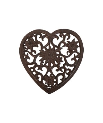 Dessous de plat coeur edelweiss