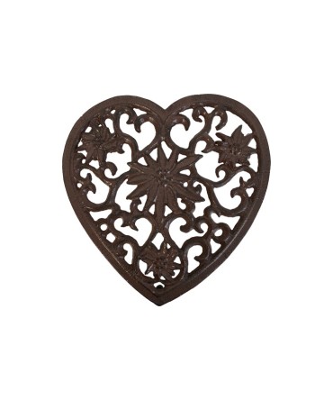 Dessous de plat coeur edelweiss