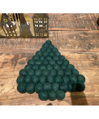Dessous de plat en feutrine, forme de sapin