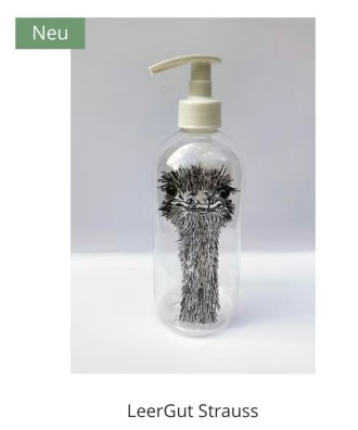 Distributeur de savon ou de liquide vaisselle autruche