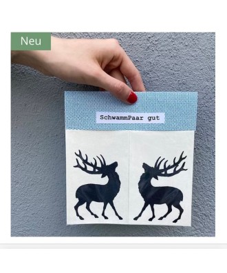 Eponge de ménage 2 pièces cerf