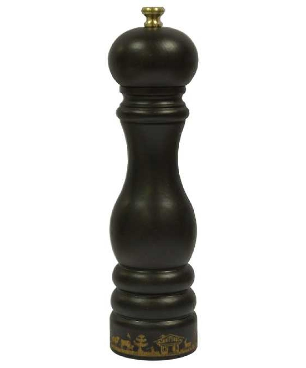 Moulin à poivre Peugeot 22cm bois noir, motif poya