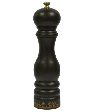Moulin à poivre Peugeot 22cm bois noir, motif poya