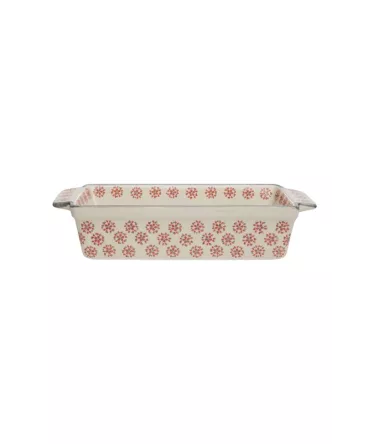Plat à cake, motif retro rouge