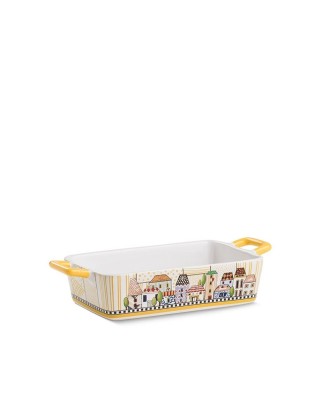 Plat à gratin en céramique 25x13 cm paese mio jaune