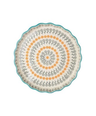 Plat à quiche, tarte, gâteau motif floral 22cm