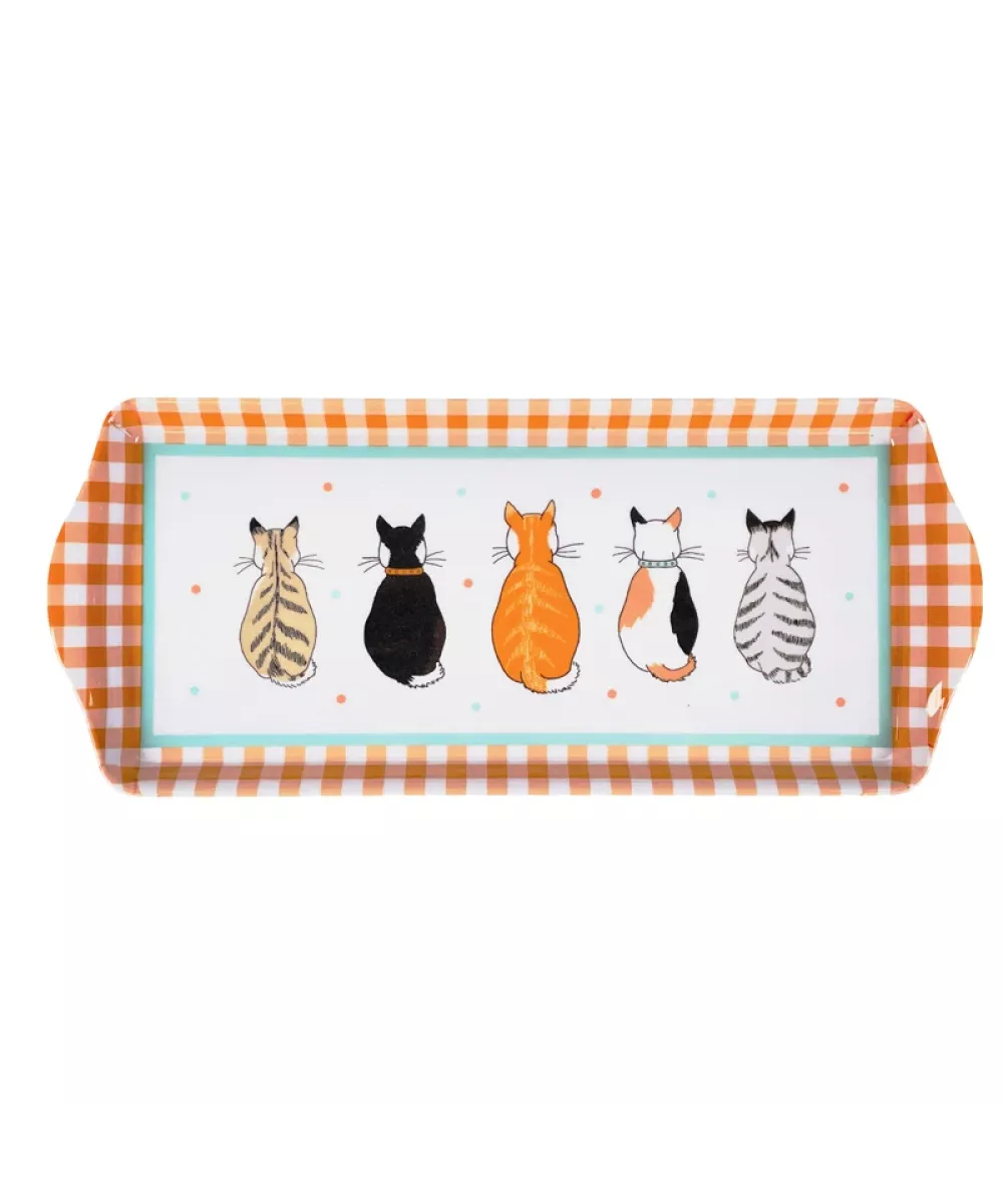 Plateau motifs chats 38cm
