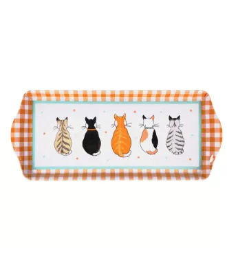 Plateau motifs chats 38cm