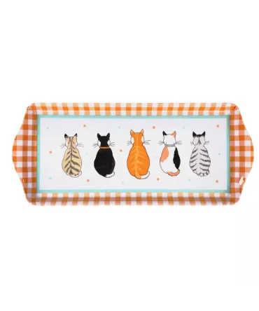 Plateau motifs chats 38cm