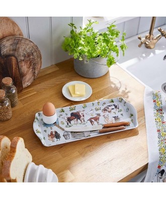 Plateau motifs animaux de la ferme 38cm