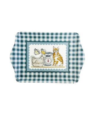 Plateau motifs chat curieux 20cn