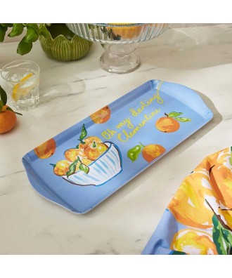 Plateau motifs clémentines 38cm