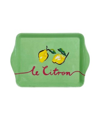 Plateau motifs citron 20cm