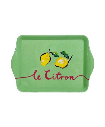 Plateau motifs citron 20cm