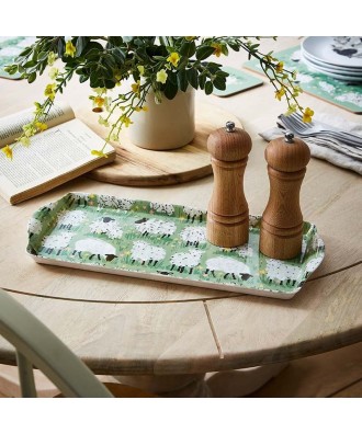 Plateau motifs moutons 38cm