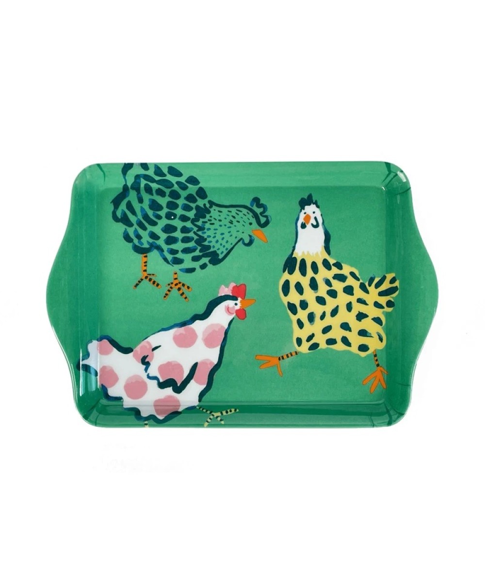 Plateau motifs poule 20 cm