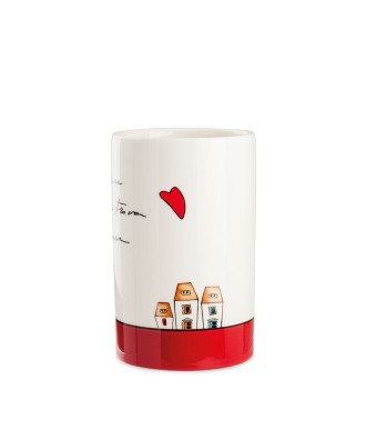 Porte ustensiles ou vase Le casette red