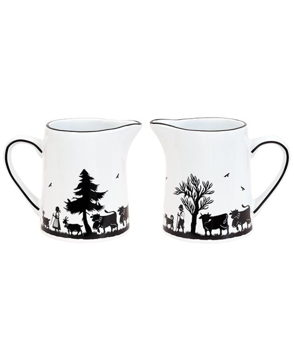Pot à lait 0.5 L motif découpage alpage