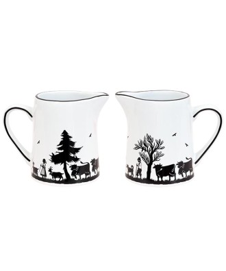 Pot à lait 0.5 L motif découpage alpage